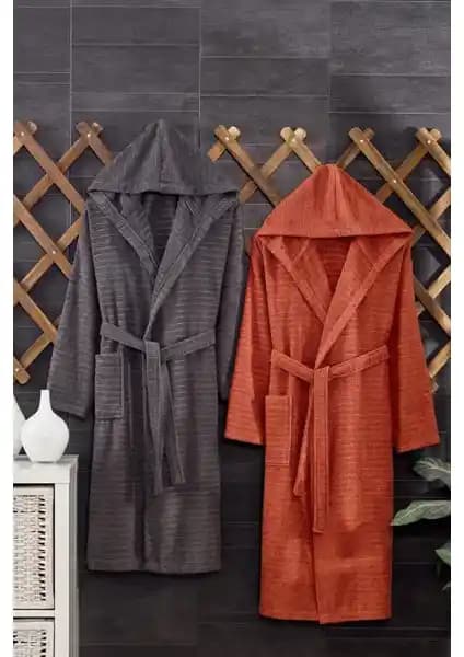 Casnack Quina 2Li Kapüşonlu Oversize Bornoz Seti: Şıklık ve Konforun Buluşması