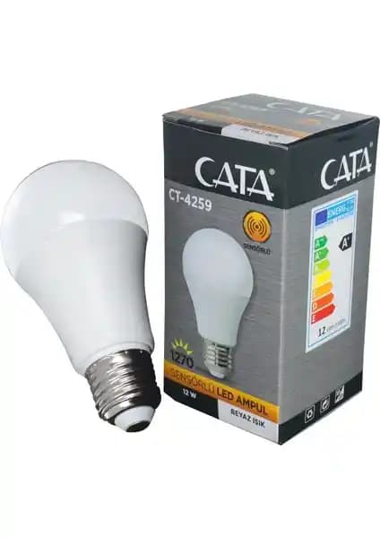 Cata İç Mekan Sensörlü LED Ampul 220V 12W Enerji Tasarruflu ve Uzun Ömürlü