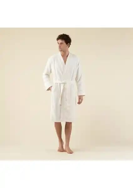 Chakra Chic Erkek Bornoz Ekru: Yüksek Kalite ve Şıklık Sunan Modern Tasarım
