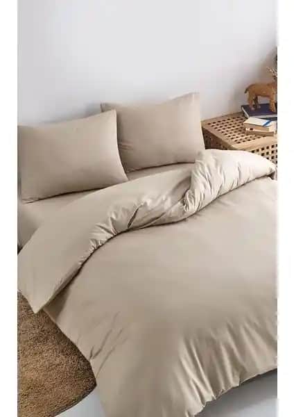 Colorpool Go Earth Tahin Rengi Nevresim Takımı Doğal Pamuklu Yatak Dekorasyonu İçin İdeal