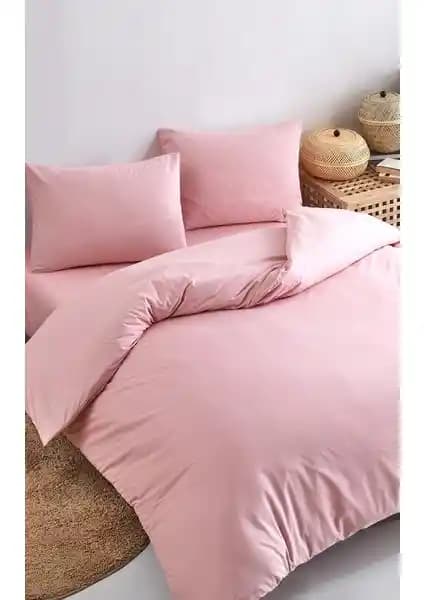 Colorpool Visual Path Pudra Rengi Nevresim Takımı: Şık ve Dayanıklı Yatak Seti