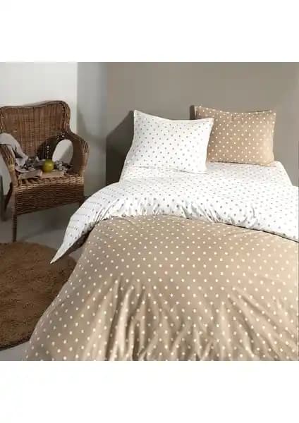 Coté Blanc Dots Capuccino Battal Boy Nevresim Takımı Modern ve Dayanıklı Tasarım