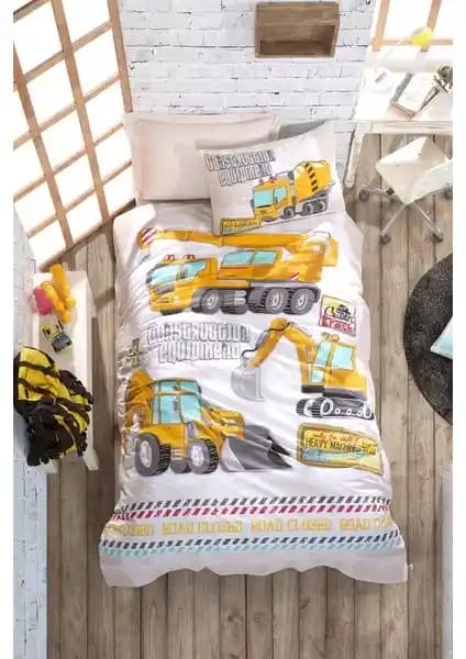 Cotton Box Junior Ranforce Nevresim Takımı Turkuaz Renkli Genç ve Çocuk Odası İçin