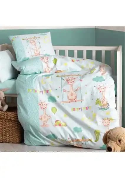 Cotton Box Zürafa Yeşil Bebek Nevresim Takımı: Yüksek Kalite ve Şık Tasarım