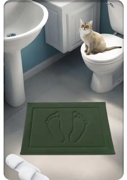 Cotton Crafty %100 Pamuk Dokuma Banyo Paspası Çevre Dostu ve Yüksek Emicilik Özelliğiyle