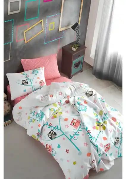 Cotton Life Lola Mint Tek Kişilik Nevresim Takımı Genç ve Enerjik Tasarımıyla Öne Çıkar