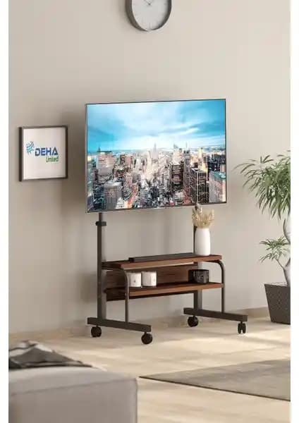 Dehalimited Yükseklik Ayarlı Tekerlekli Mobil TV Standı ve Paneli Özellikleri