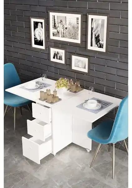 Dekorfim Lagertha Katlanır Yemek Masası: Modern ve Dayanıklı Tasarım Özellikleri