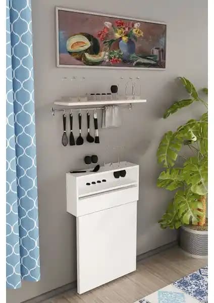 Dekorfim Petunya Çift Açılır Portatif Masa: Modern ve Dayanıklı Tasarım Özellikleri