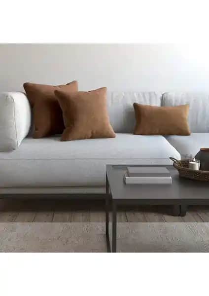 Demor Home Soft Series Kahve Rengi Kırlent ve Yastık Kılıfı Yüksek Kalite ve Estetik
