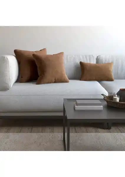 Demor Home Soft Series Kahve Rengi Kırlent ve Yastık Kılıfı Yüksek Kalite ve Estetik