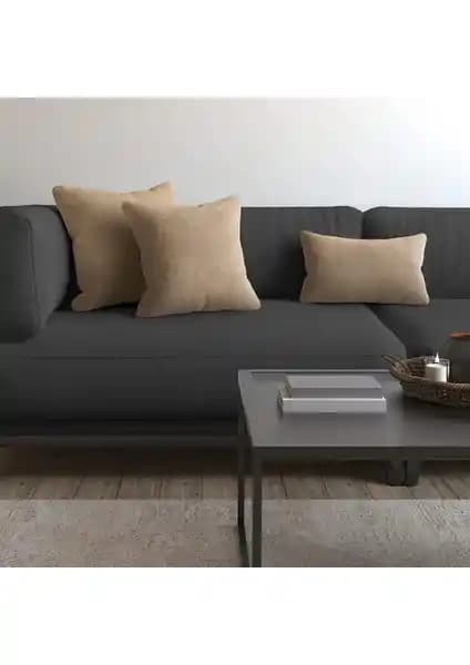 Demor Home Soft Series Kum Beji Kırlent Kılıfı: Şık ve Dayanıklı Ev Dekorasyonu İçin Ideal