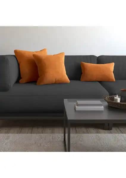 Demor Home Soft Series Portakal Rengi Kırlent Kılıfı Estetik ve Dayanıklı Tasarım