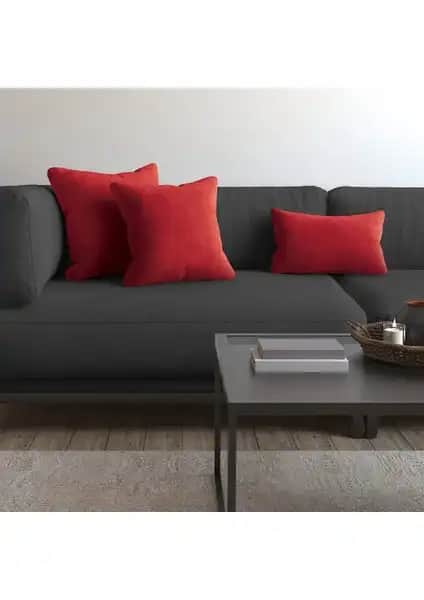 Demor Home Soft Series Saltanat Kırmızısı Kırlent Kılıfı Yüksek Kaliteli ve Estetik Tasarım