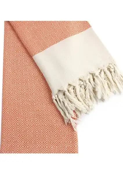 Didyma Diamond Turuncu 2'li Peştemal Takımı Otantik Desenler ve Çok Yönlü Kullanım İmkanıyla