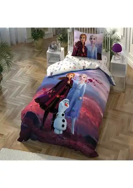 Disney Frozen 2 Elsa ve Anna Temalı Çocuk Nevresim Takımı - Yumuşak ve Güvenilir Tasarım