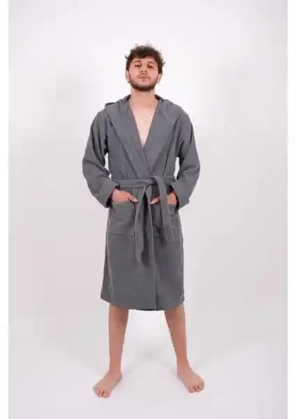 Dm Home Collection Battal Boy Pamuklu Erkek Bornoz Şık ve Fonksiyonel Kullanım İçin Ideal