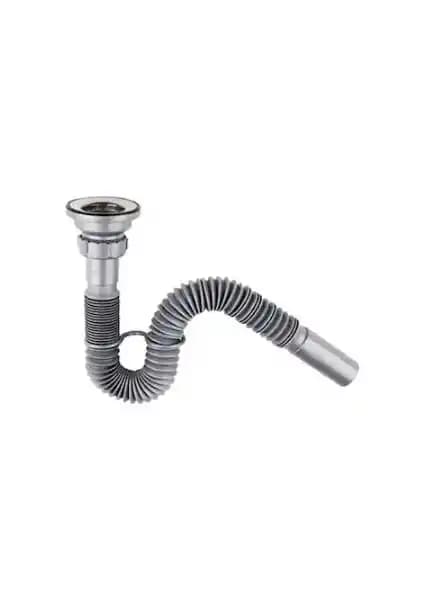 Donau Körüklü Lavabo Evye Sifonu Gri Modern ve Dayanıklı Tasarım Özellikleri