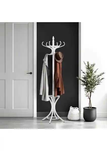 Dorya Klasik 12'li Ahşap Askılık: Estetik ve Fonksiyonellik Sunan Şık Depolama Çözümü