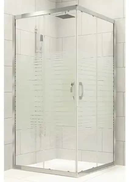 Durul Kare Çizgili Duşakabin 5mm Cam Yükseklik 190cm Modern ve Güvenilir Banyo Tasarımı