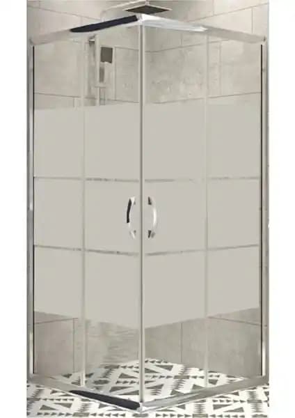 Durul Kare Kumlama Box Desen Duşakabin 190cm Yükseklik Modern ve Fonksiyonel Banyo Çözümü