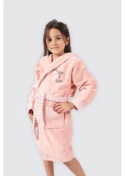 Ecocotton Balerin Kız Çocuk Bornoz: Doğal ve Şık Organik Pamuklu Çocuk Giyim