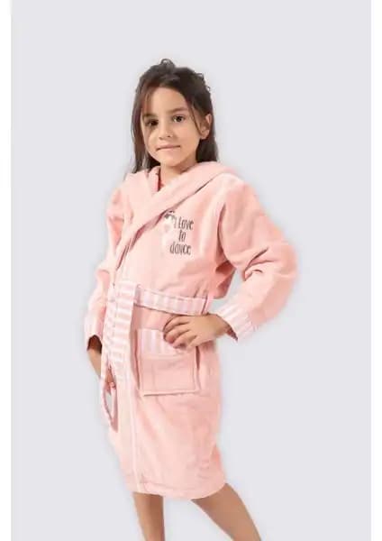 Ecocotton Balerin Kız Çocuk Bornoz: Doğal ve Şık Organik Pamuklu Çocuk Giyim