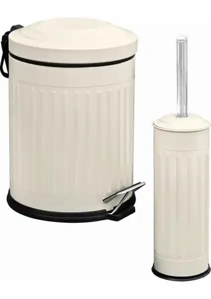 Eforeca Vintage 2'li Banyo Seti Krem ile Şıklık ve Fonksiyonelliğin Bir Arada Sunumu