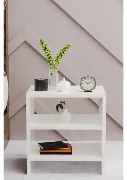 Ege Modüler 2 Raflı Komodin Yatak Odası ve Çok Amaçlı Kullanım İçin Uygun Mobilya