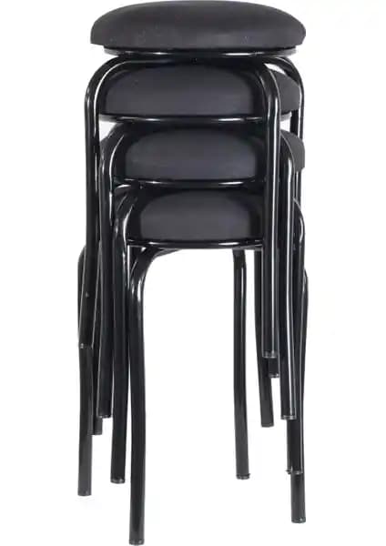 Ekip Metal Siyah Tabure Modern Tasarım ve Dayanıklılığıyla Öne Çıkıyor