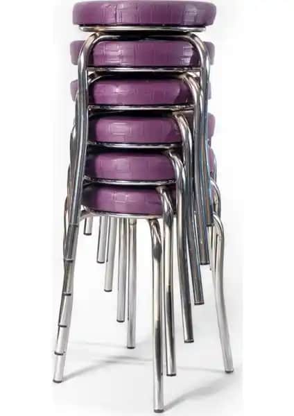 Ekip Shop 6'lı Mor Mutfak Sandalyesi Modern Tasarım ve Dayanıklılık Sunar