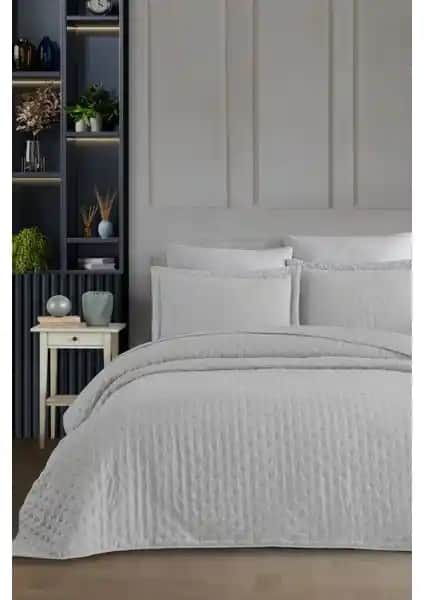 Elart Helena Taş Çift Kişilik Yatak Örtüsü 3 Parça Modern ve Dayanıklı Tasarım