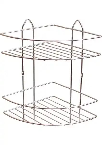 Emsa 2'li Eko Oval Banyo Köşe Rafı EK02: Dayanıklı ve Estetik Tasarım Özellikleri