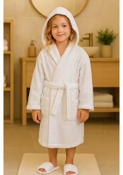 Ender Home CottonVerse Çocuk ve Gençler İçin Yüksek Kaliteli Kapşonlu Bornozlar
