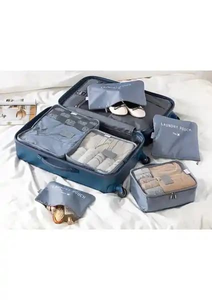English Home Blare 6'lı Organizer Seti Gri – Pratik ve Şık Ev ve Seyahat Düzenleme Çözümü