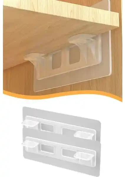 Epazzar 8 Adet Yapışkanlı Raf Destek Aparatı ile Dolap ve Alanlarınızı Güçlendirin