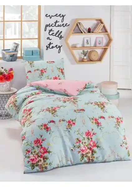 Eponj Home Junior Nevresim Seti Tek Kişilik Alanur Mint Renkli Modern ve Kullanışlı Tasarım