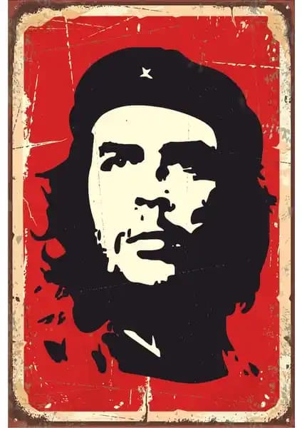 Ernesto Che Guevara Hayat Posteri Retro ve Vintage Tarzda Dayanıklı Dekoratif Parça