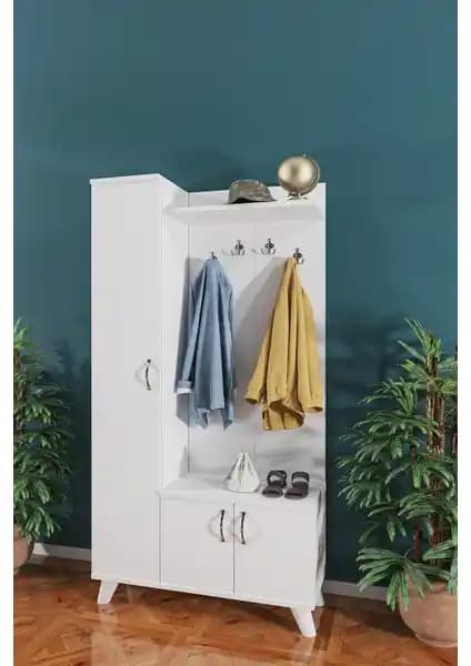 EVDEMO Eko Portmanto Vestiyer Beyaz: Fonksiyonellik ve Estetiğin Birleşimi