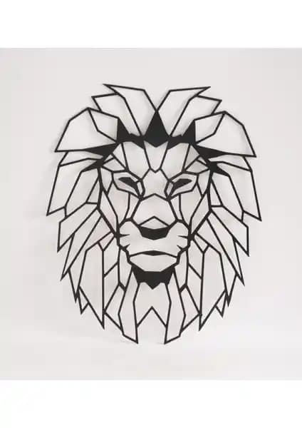 Evdeucuz Evde Ucuz Aslan Başı Ahşap Duvar Dekoru Modern ve Şık Tasarım