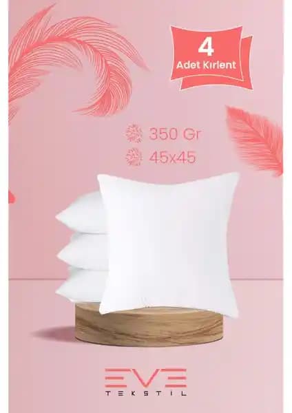 Eve Tekstil Silikon Elyaf Dolgulu Kare Kırlentler 45x45 cm Paket halinde satılır