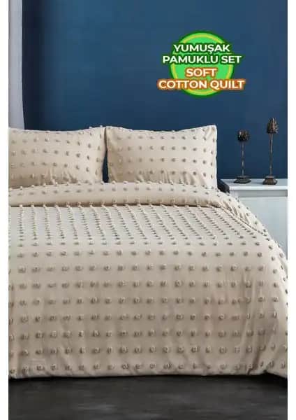 Evlen Home Collection Pamuklu Emmy Yatak Örtüsü Seti: Şık ve Konforlu Yatak Odası Dekoru