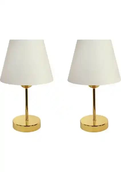 Evlight Metal Ayaklı 2'li Abajur Masa Lambası Modern ve Şık Tasarım Özellikleriyle