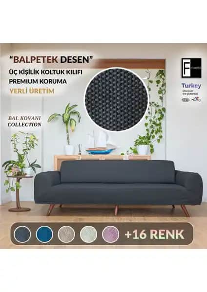 Faiend Likrali Esnek 3 Kişilik Koltuk Kılıfı Modern ve Şık Dekorasyon Çözümü