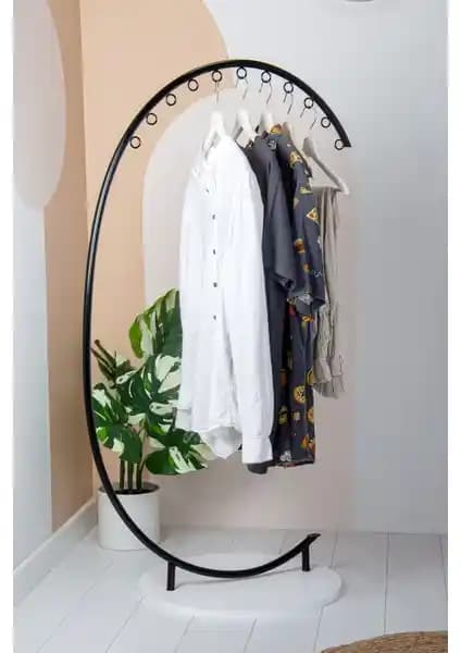 Fec Reklam Medusa Metal Ayaklı Askılık Modern ve Dayanıklı Kıyafet Düzenleyici