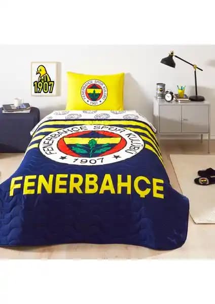Fenerbahçe Lisanslı Tek Kişilik Yatak Örtüsü Seti Spor Temalı ve Dayanıklı Tasarım