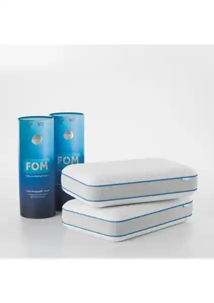 FOM 2'li Tombik Visco Ortopedik Yastık Seti Uzun Ömürlü Konfor ve Sağlık İçin Uygun