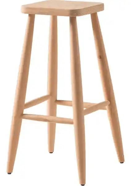 Geppetto Ahşap Yüksek Kare Bar Tabureleri Modern ve Dayanıklı Tasarım Özellikleri