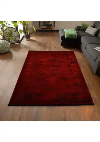 Giza Home Afgan Türkmen Otantik Desenli Dokuma Salon ve Oturma Odası Halısı 4897H 80x150