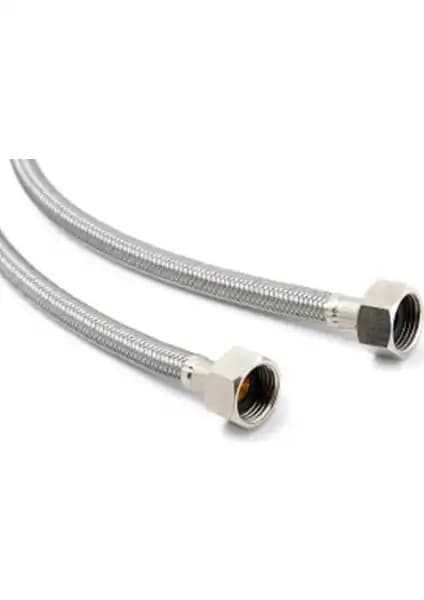 GMS 2 Adet 3/8 Dişi Çelik Klozet Bağlantı Flex Hortumu Uzun Ömürlü ve Güvenilir